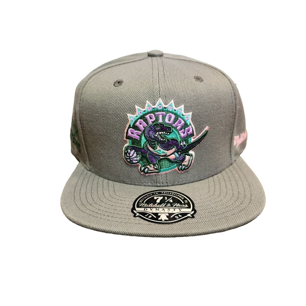 MItchell and Ness Toronto Raptors From Dusk Hardwood Classics Fitted Hat 7 1/4